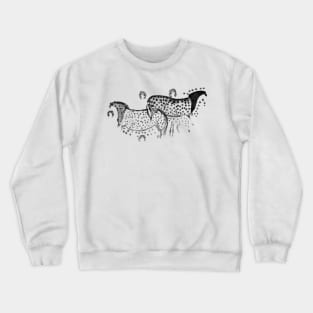 Dappled Horses of Pech Merle Cave Painting Crewneck Sweatshirt